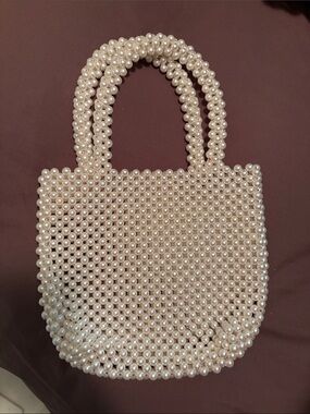 Pearl Beaded mini bag - Bridal Handbag